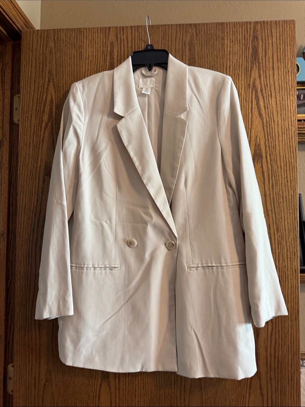 H&M Double-Breasted Women’s Blazer in Light Beige